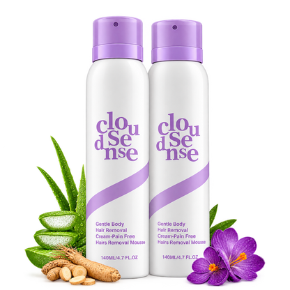 Bikini Pain-Free Hair Removal Mousse for Sensitive Skin, Citrus Scent, Aloe for Anti-bacterial, Moisturizing, and Soothing Care, Unisex