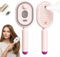 Elecspray Hair Brush in pink, front and bristle side