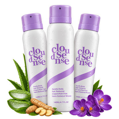 Bikini Pain-Free Hair Removal Mousse for Sensitive Skin, Citrus Scent, Aloe for Anti-bacterial, Moisturizing, and Soothing Care, Unisex