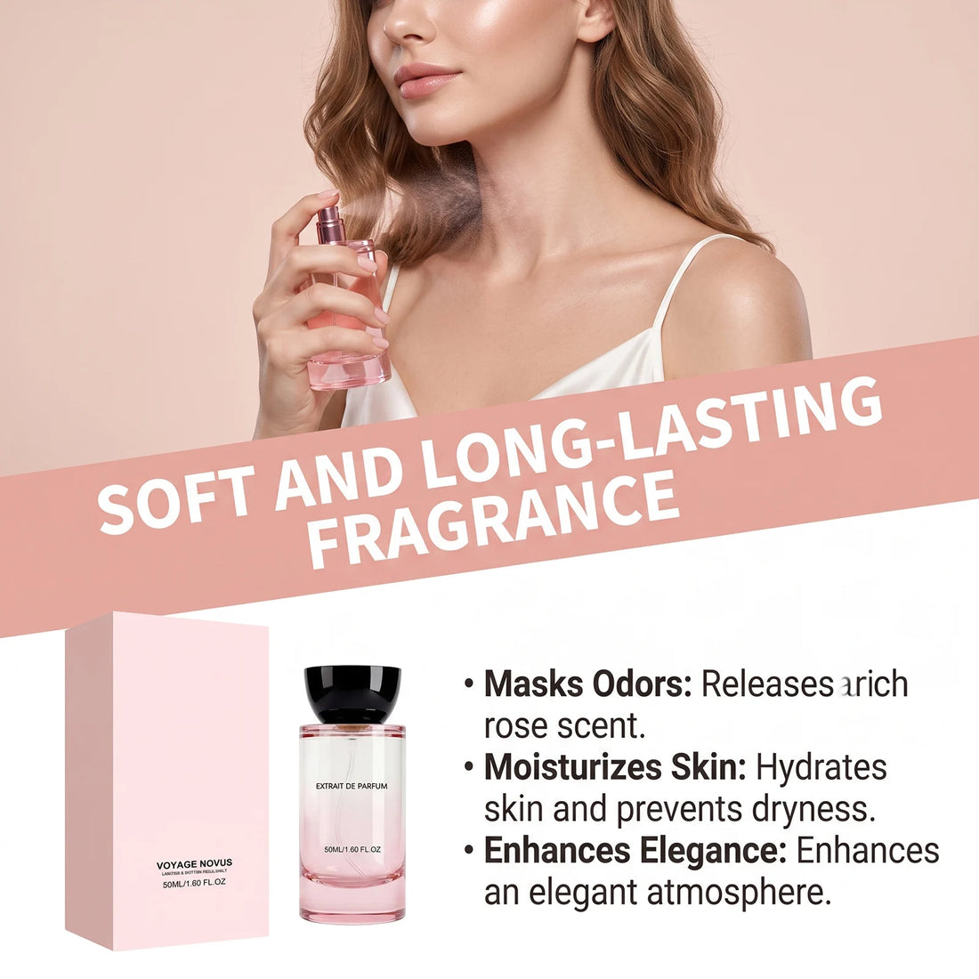 Belurae Voyage Nova | Rosey Fruity Floral | Extrait De Parfum 50ml| Long Lasting Luxury Fragrance | Daily Women's Perfume Alluring Summervibes Sohochic