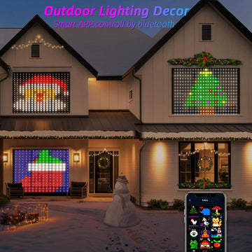 Smart LED Curtain Lights Color Changing Wall Light Dynamic DIY Curtain String Lights for Bedroom Living Decor Outdoor Waterproof