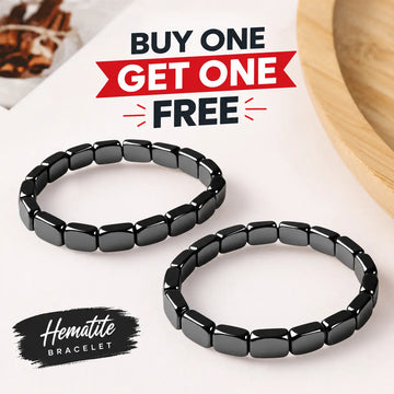 Black Natural Hematite Bracelet For Men HimVolt Jewelry Wrist Hematite Stone Beaded Genuine Stone Edge Style For Men