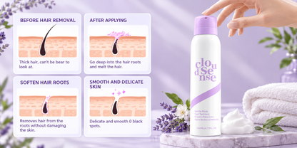 Bikini Pain-Free Hair Removal Mousse for Sensitive Skin, Citrus Scent, Aloe for Anti-bacterial, Moisturizing, and Soothing Care, Unisex